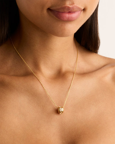 By Charlotte No Rain No Flowers Spinning Meditation Necklace, Gold