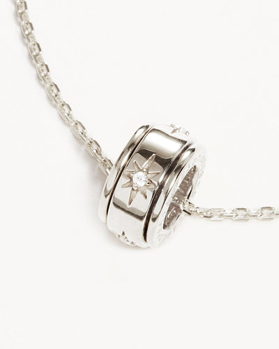 By Charlotte I Am Loved Spinning Meditation Necklace, Silver