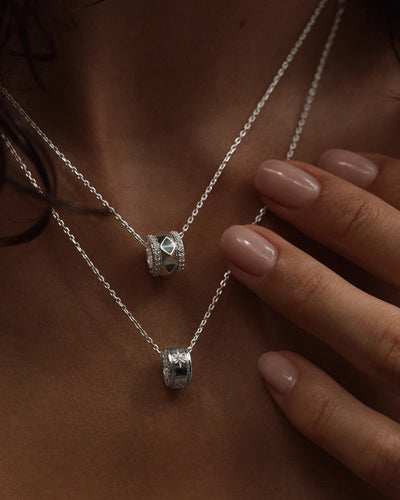 By Charlotte I Am Loved Spinning Meditation Necklace, Silver