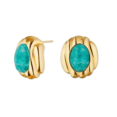 Avant Studio Gia Earrings Amazonite, Gold