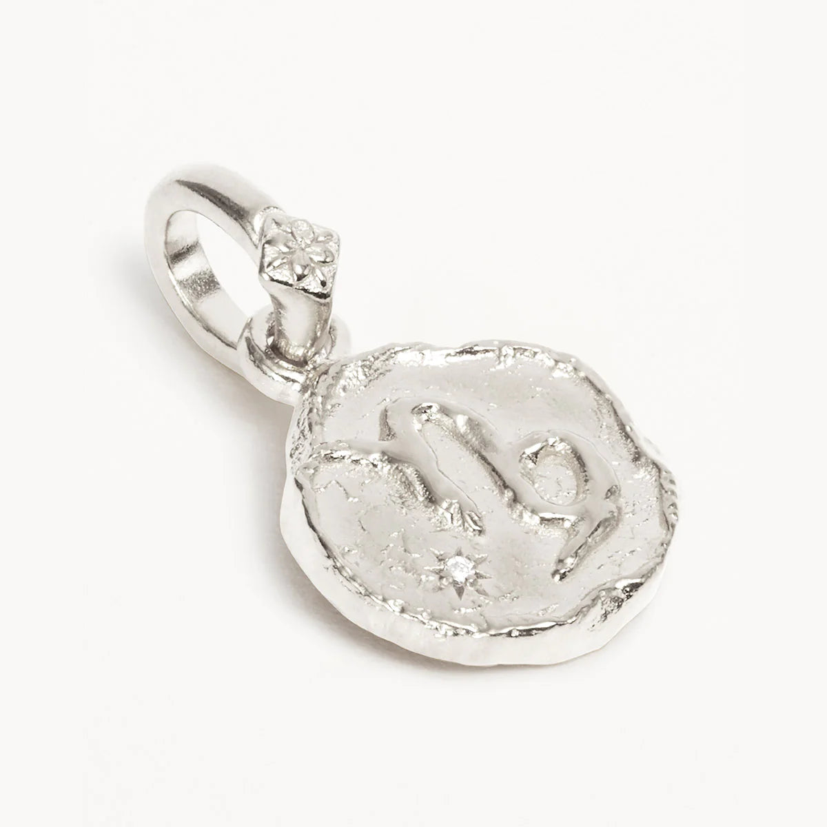 By Charlotte Cosmic Love Reversible Zodiac Pendant, Silver