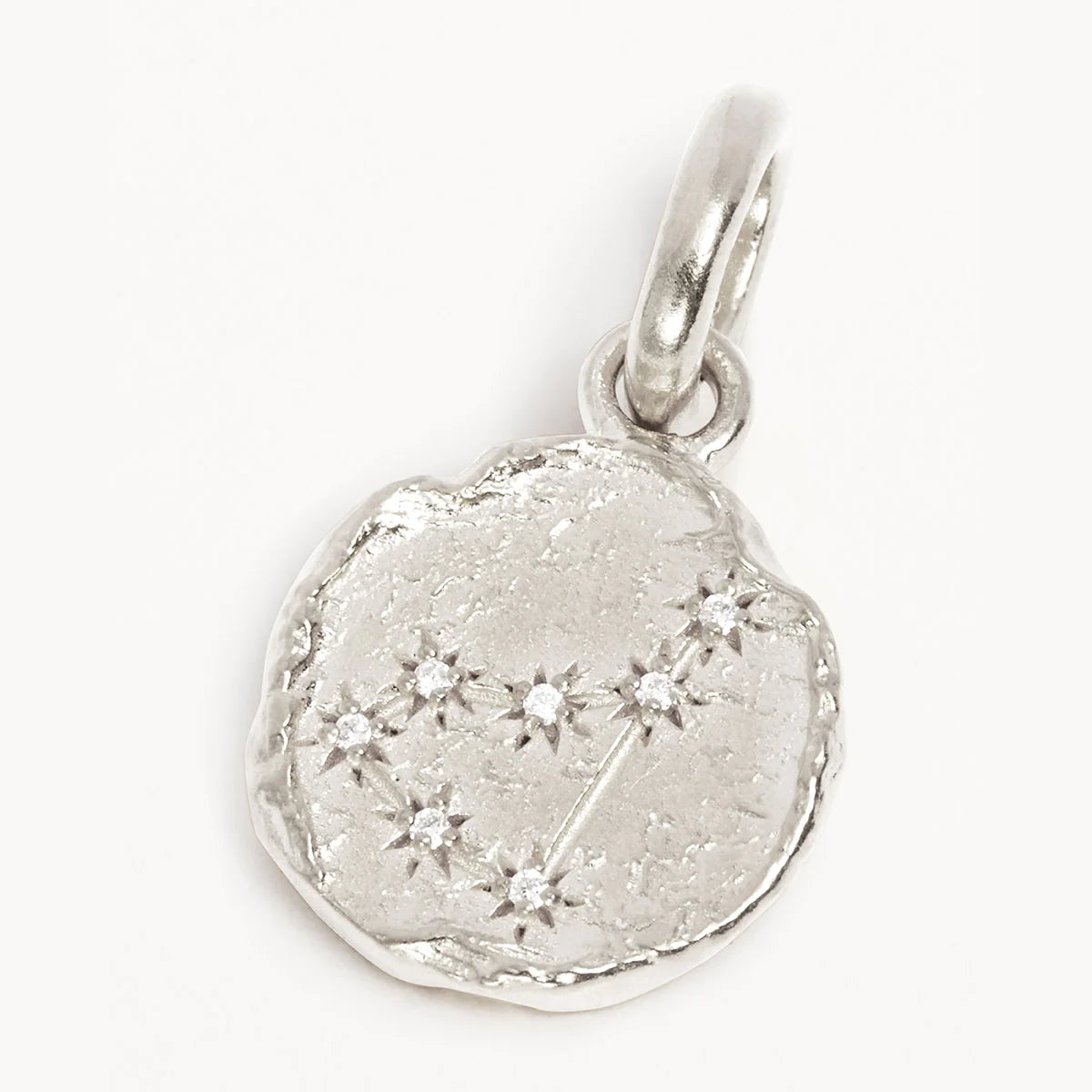 By Charlotte Cosmic Love Reversible Zodiac Pendant, Silver