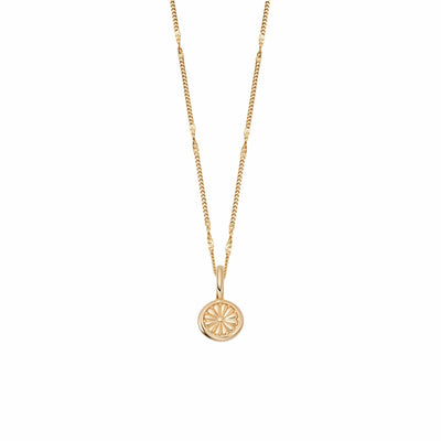 Daisy London Daisy Bloom Mini Pendant Necklace, Gold