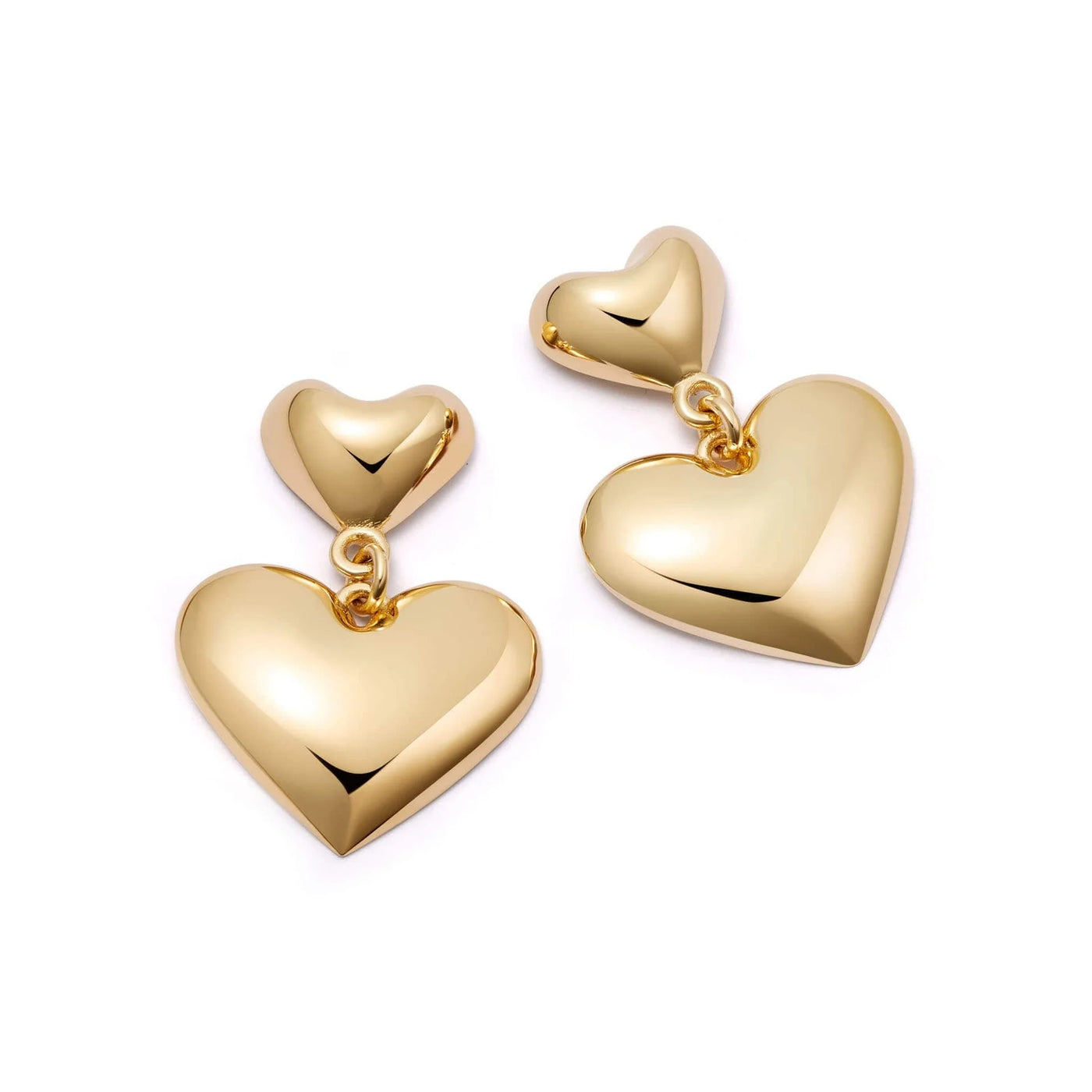 Daisy London Heart Drop Earrings, Gold