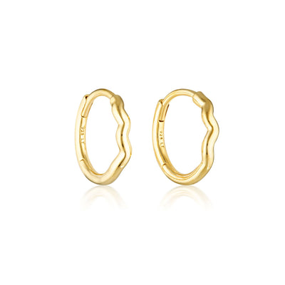 Linda Tahija Wave Huggie Hoop Earrings, Gold