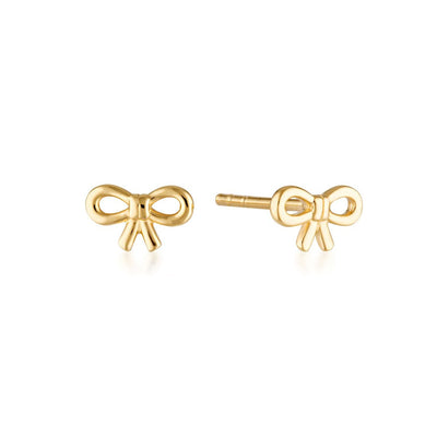Linda Tahija Bow Stud Earrings, Gold
