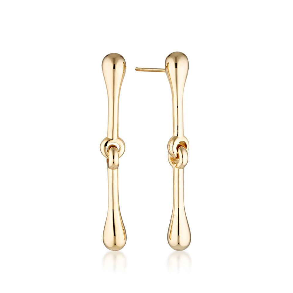 Linda Tahija Mon Drop Earrings, Gold