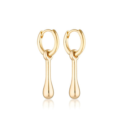 Linda Tahija Mon Huggie Earrings, Gold