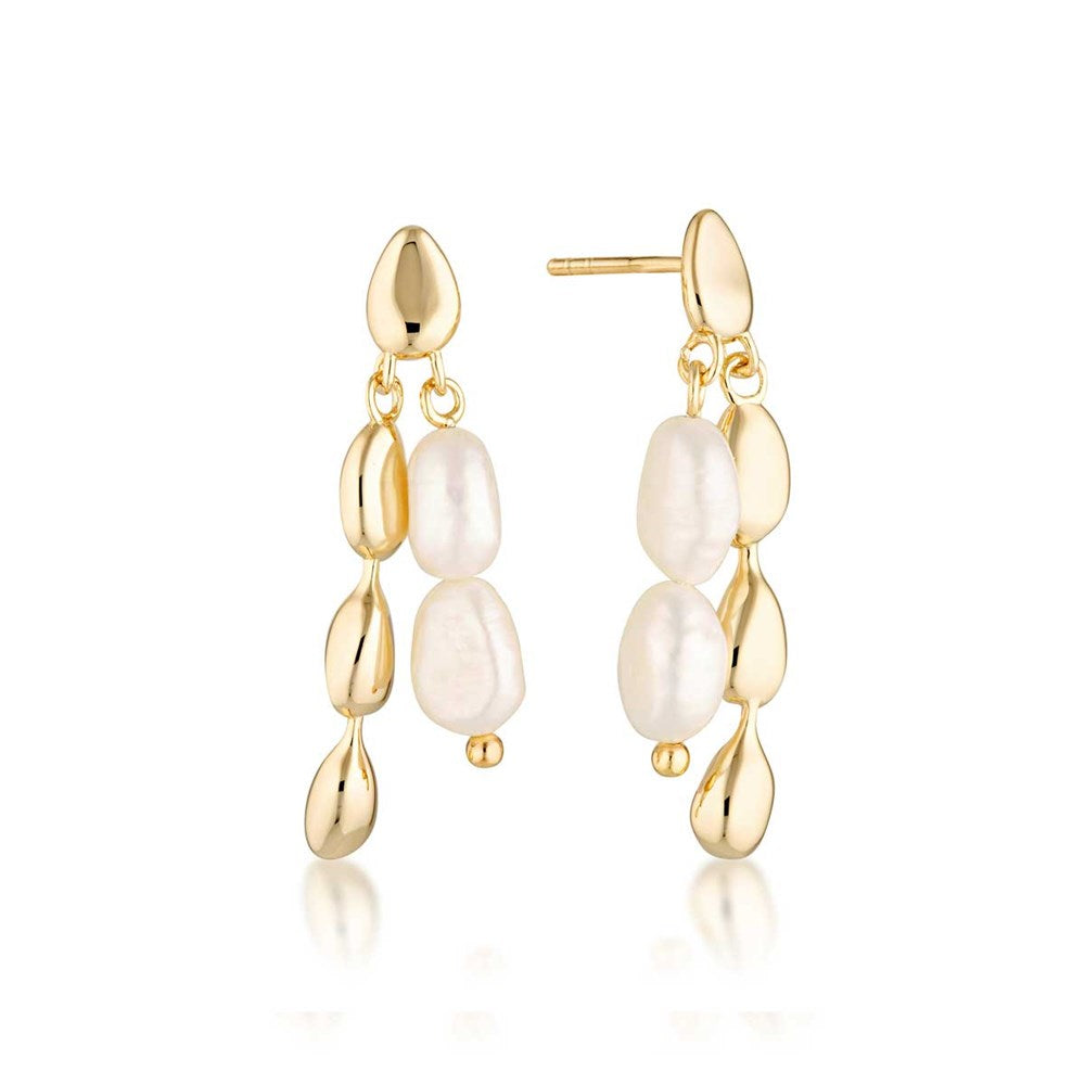 Linda Tahija Neptune’s Pearl Earrings, Gold or Silver