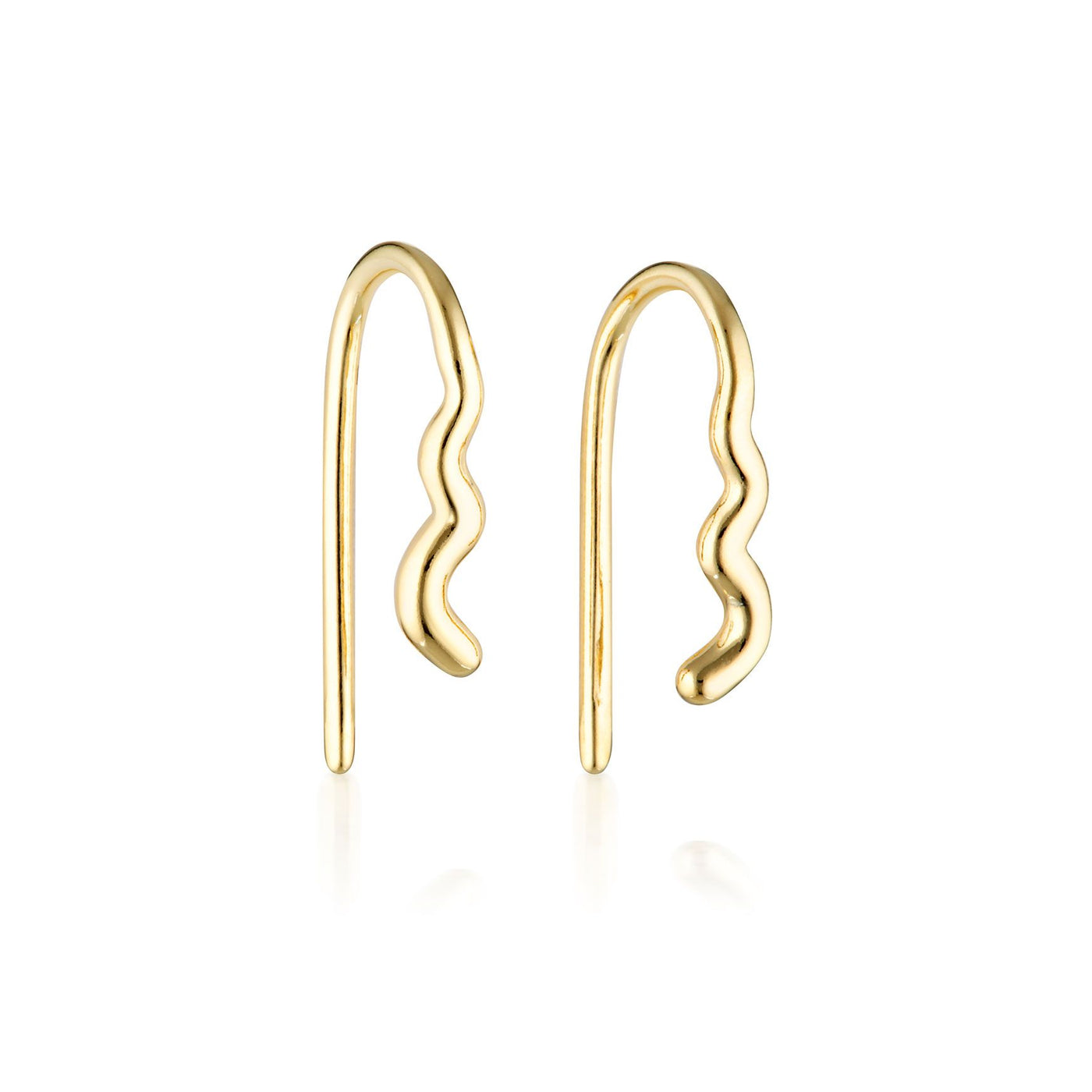 Linda Tahija Wave Hook Earrings, Gold