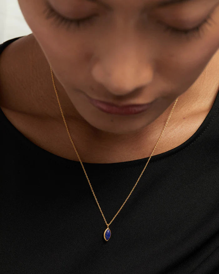 PD Paola Lapis Lazuli Nomad Necklace, Gold