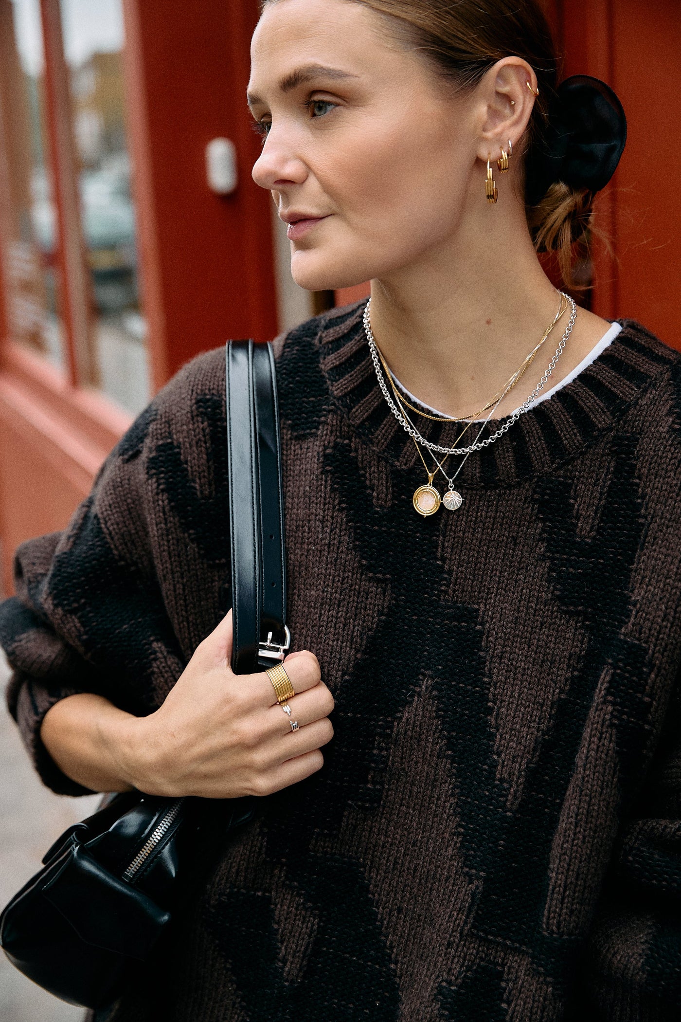 Rachel Jackson Large Evolve Hoop Earring, Gold