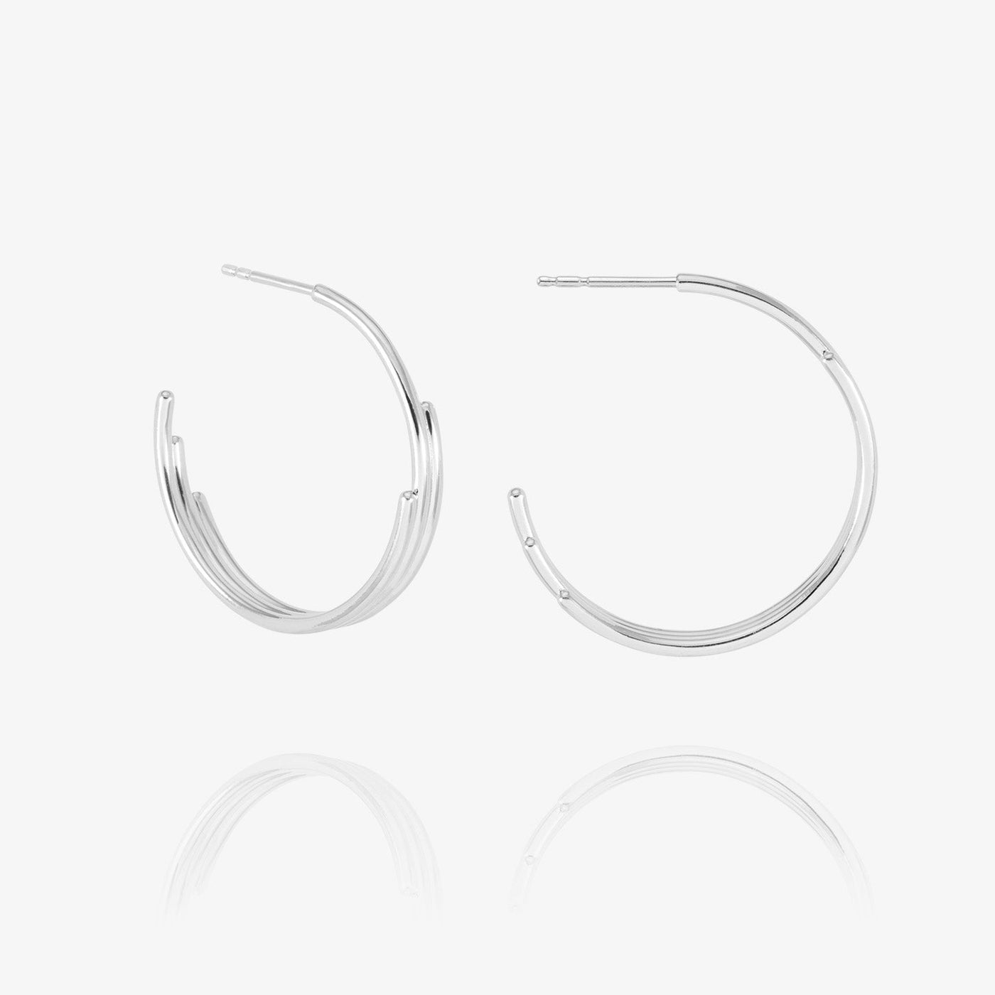 Rachel Jackson Large Evolve Hoop Earring, Silver