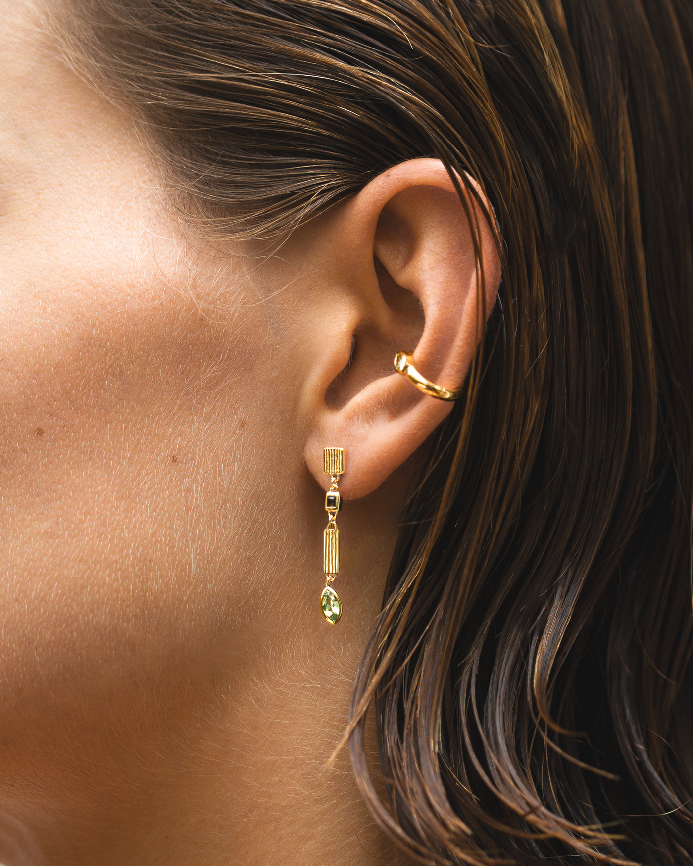 Temple of the Sun Cindi Earrings, Gold