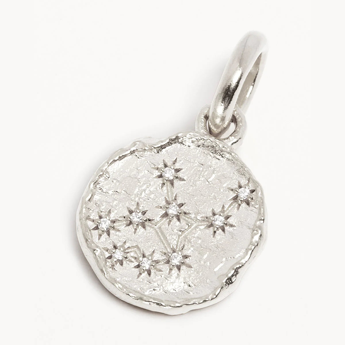 By Charlotte Cosmic Love Reversible Zodiac Pendant, Silver