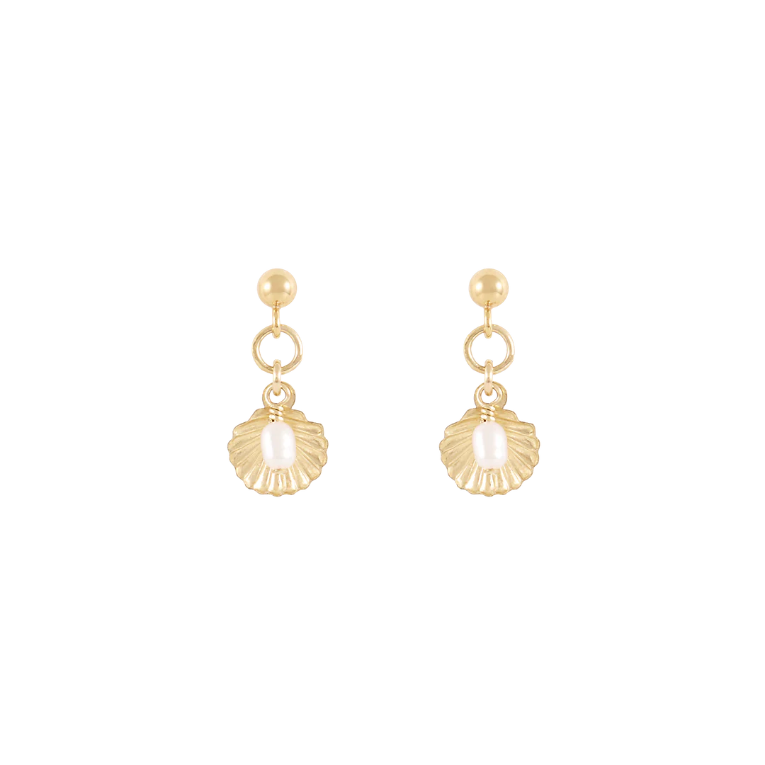 Alana Maria Conchi Earrings, Gold