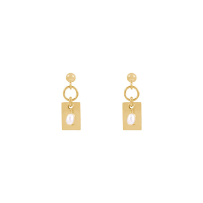 Alana Maria Tara Freshwater Pearl Earrings, Gold