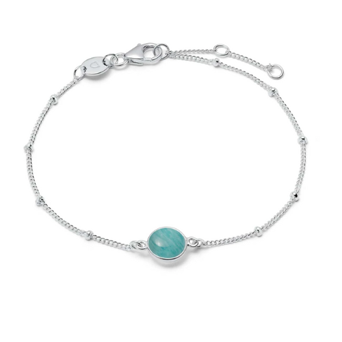 Daisy London Amazonite Healing Stone Bracelet, Silver