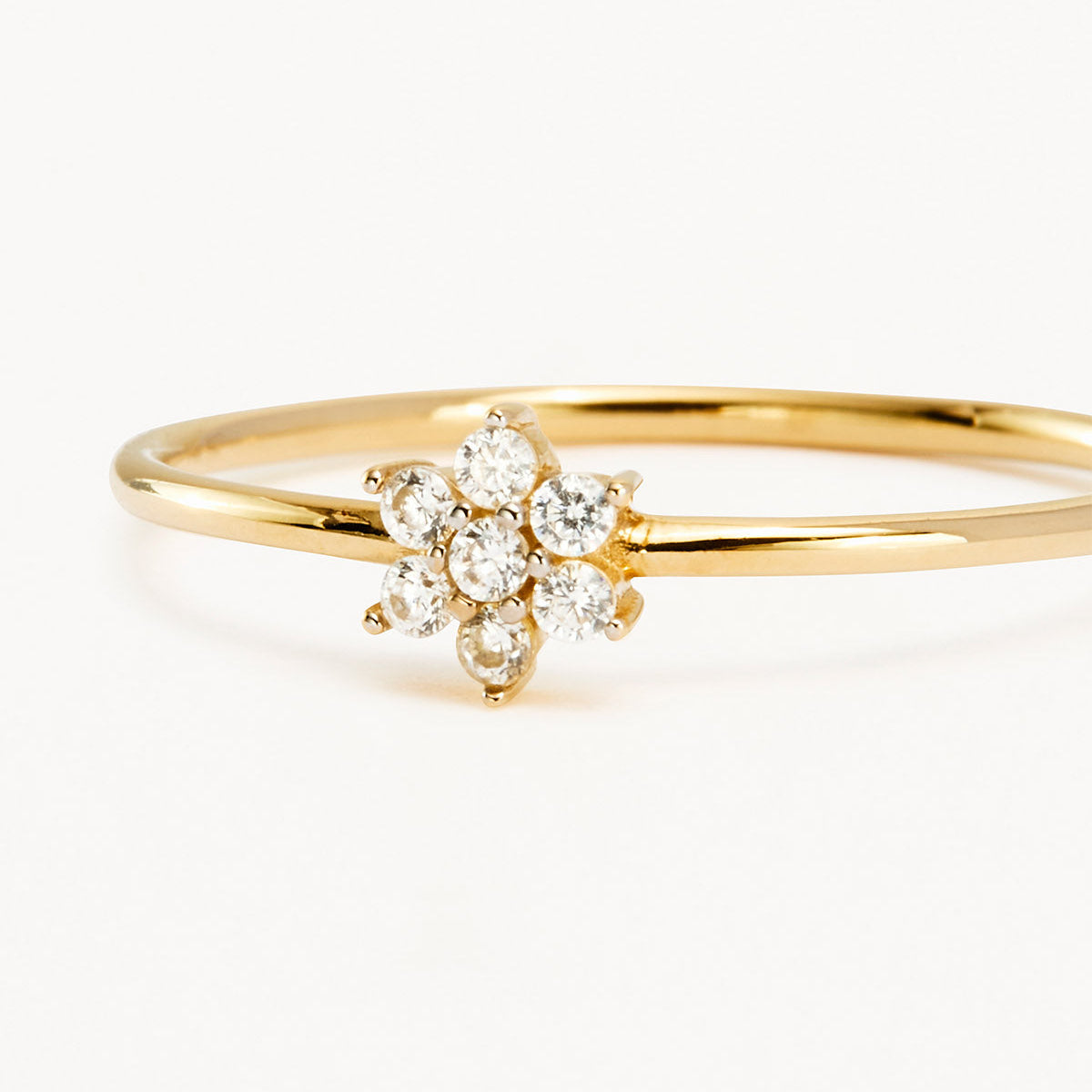 By Charlotte 14k Gold Crystal Lotus Flower Ring