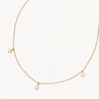 By Charlotte 14k Gold Droplets Diamond Necklace