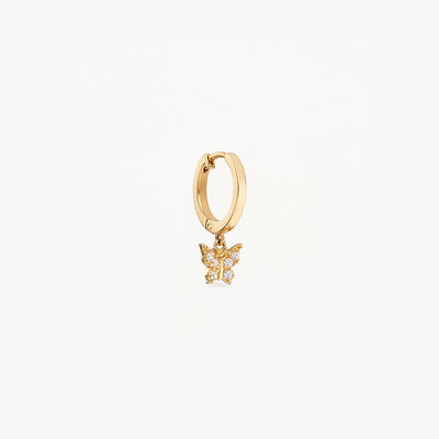 By Charlotte 14k Gold Fly With Me Single Hoop Earring