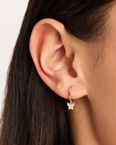 By Charlotte 14k Gold Fly With Me Single Hoop Earring