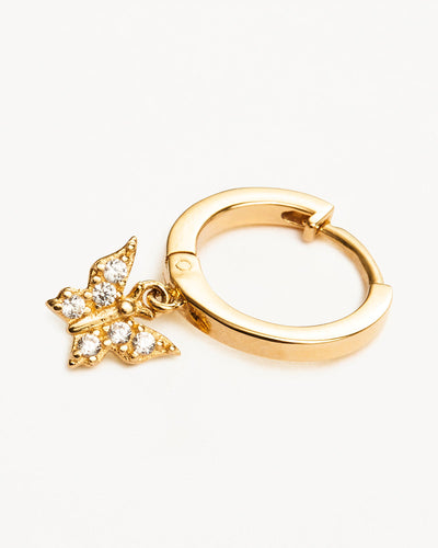 By Charlotte 14k Gold Fly With Me Single Hoop Earring