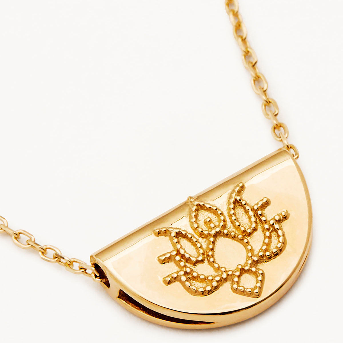 By Charlotte 14k Gold Mini Lotus Necklace