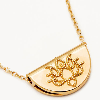 By Charlotte 14k Gold Mini Lotus Necklace