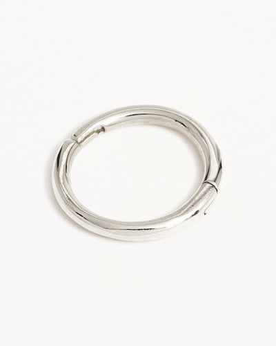 By Charlotte 14k White Gold Purity Sleeper Single Hoop Earring
