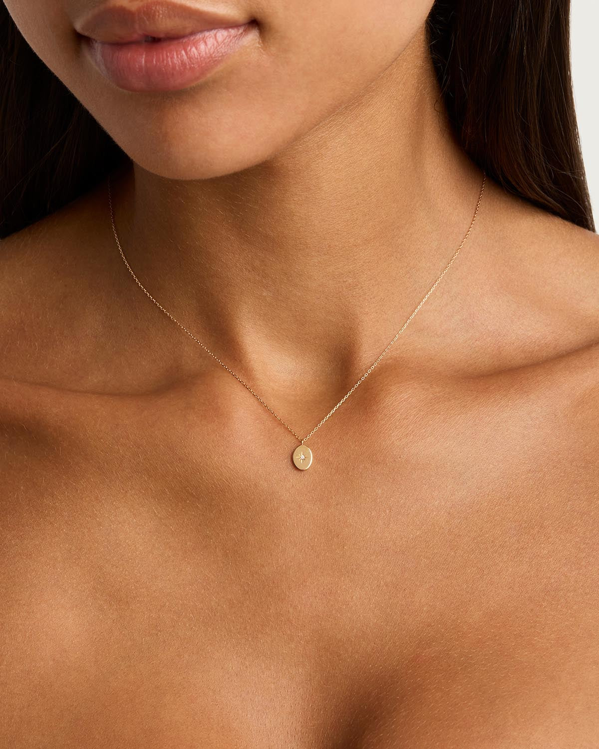 By Charlotte 14k Gold Shine Your Light Diamond Necklace