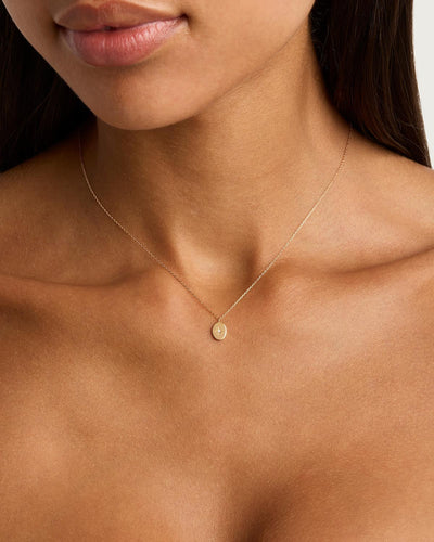 By Charlotte 14k Gold Shine Your Light Diamond Necklace