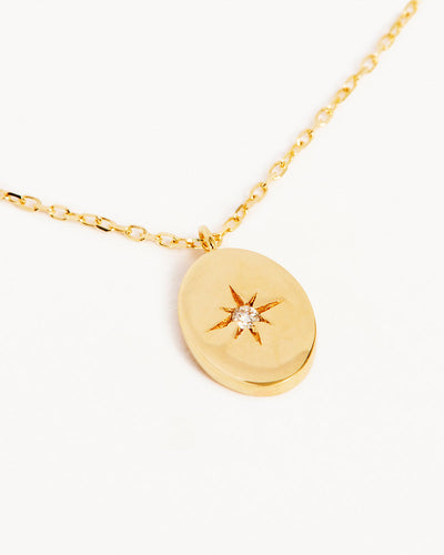 By Charlotte 14k Gold Shine Your Light Diamond Necklace