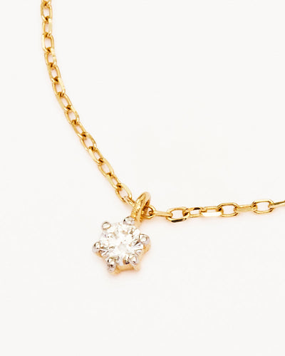 By Charlotte 14k Gold Sweet Droplet Diamond Necklace