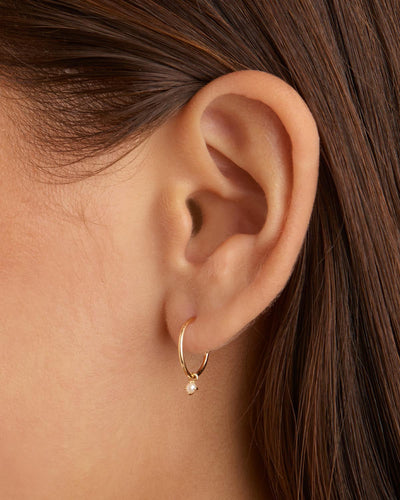 By Charlotte 14k Gold Tranquillity Single Hoop Earring