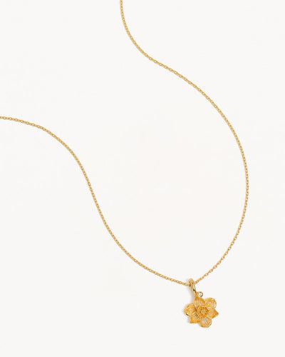 By Charlotte Birth Flower Necklace Narcissus - December, Gold