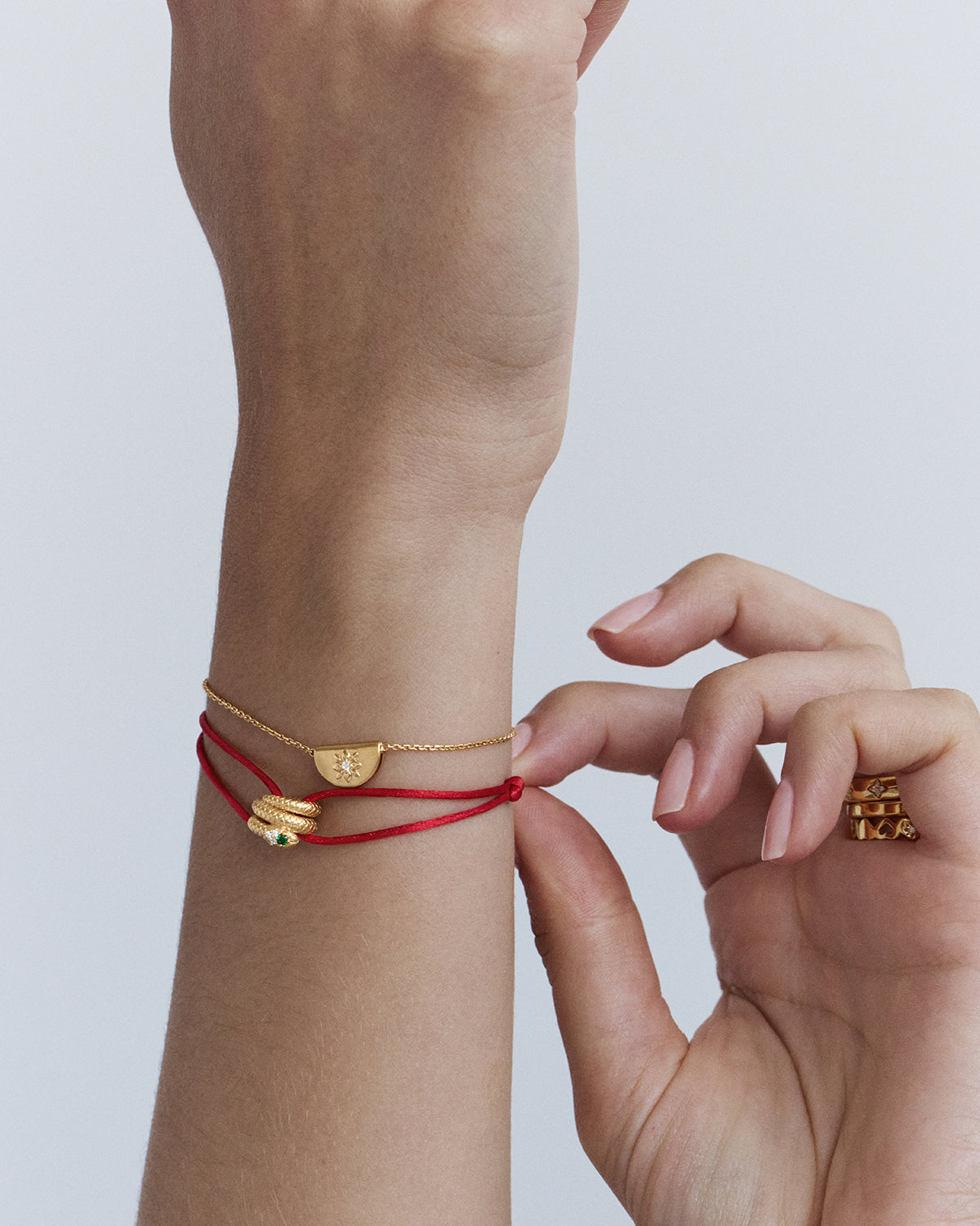 By Charlotte Snake Petal Charm, Gold