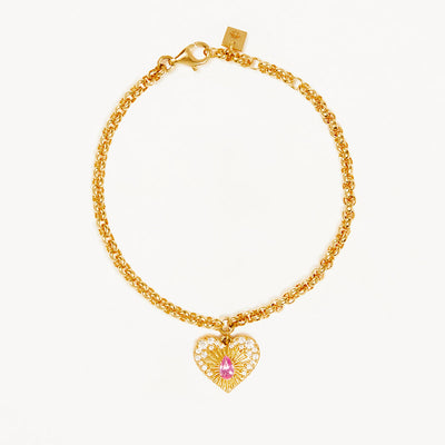 By Charlotte Connect With Your Heart Bracelet, Gold