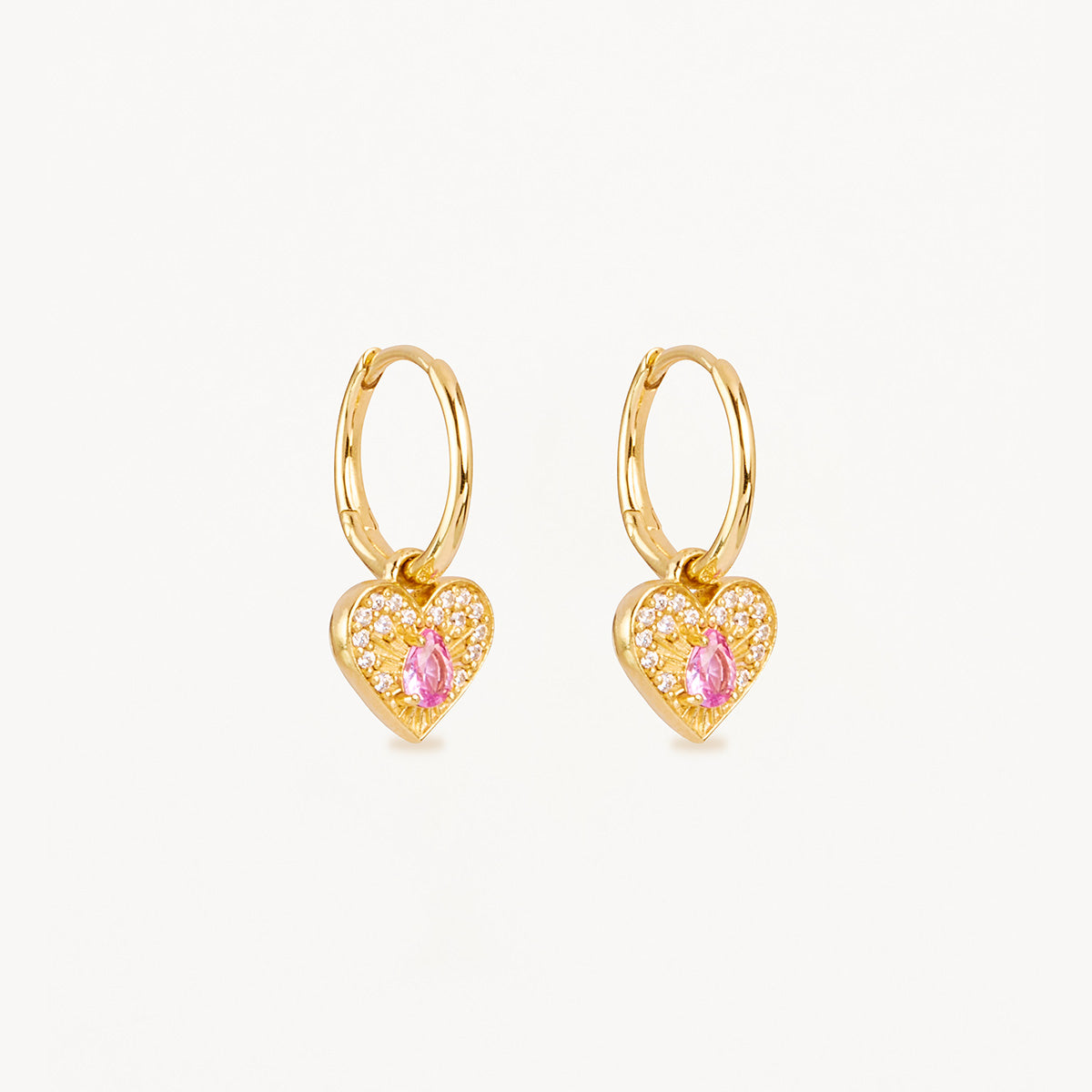 By Charlotte Connect With Your Heart Hoop Earrings, Gold