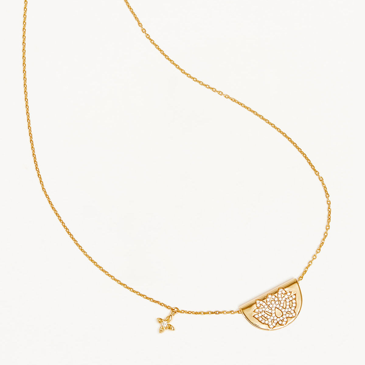 By Charlotte Live in Light Lotus Necklace, Gold