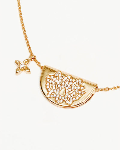 By Charlotte Live in Light Lotus Necklace, Gold