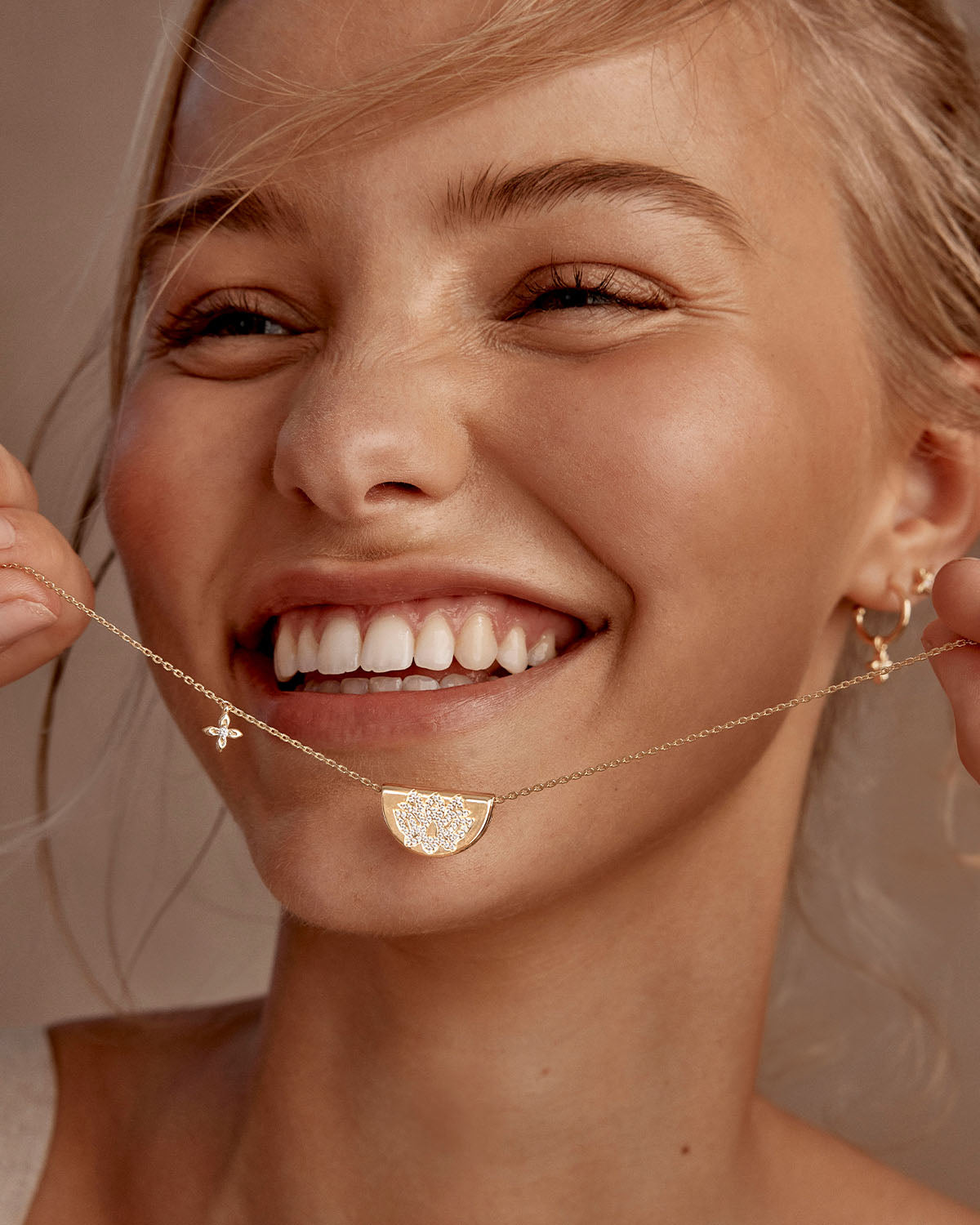 By Charlotte Live in Light Lotus Necklace, Gold