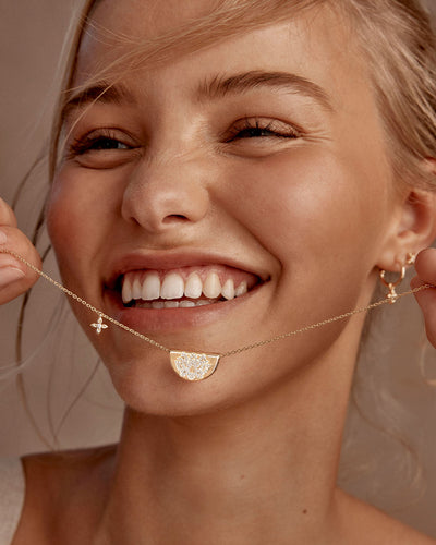 By Charlotte Live in Light Lotus Necklace, Gold