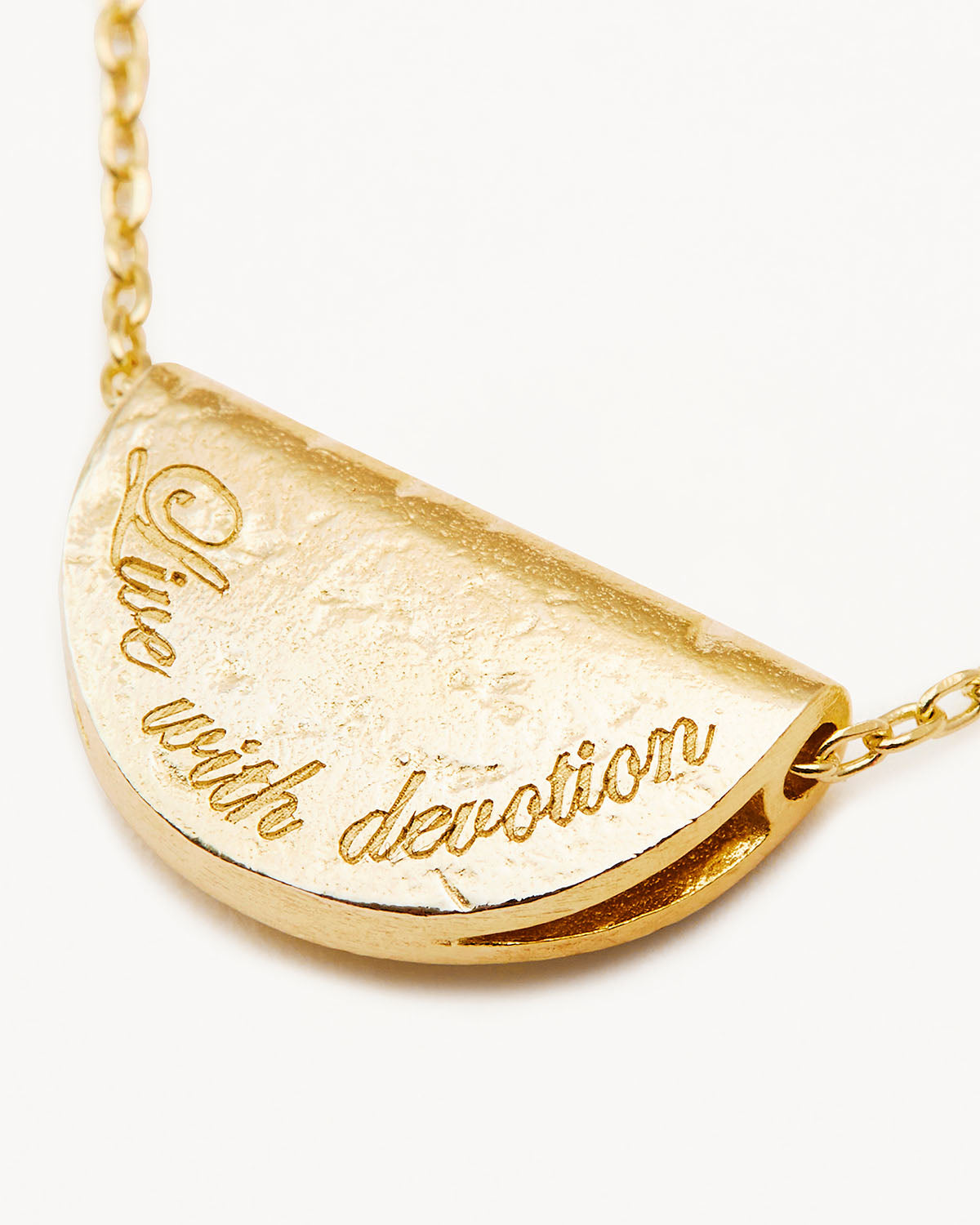 By Charlotte Lotus Birthstone Necklace (September - Sapphire), Gold