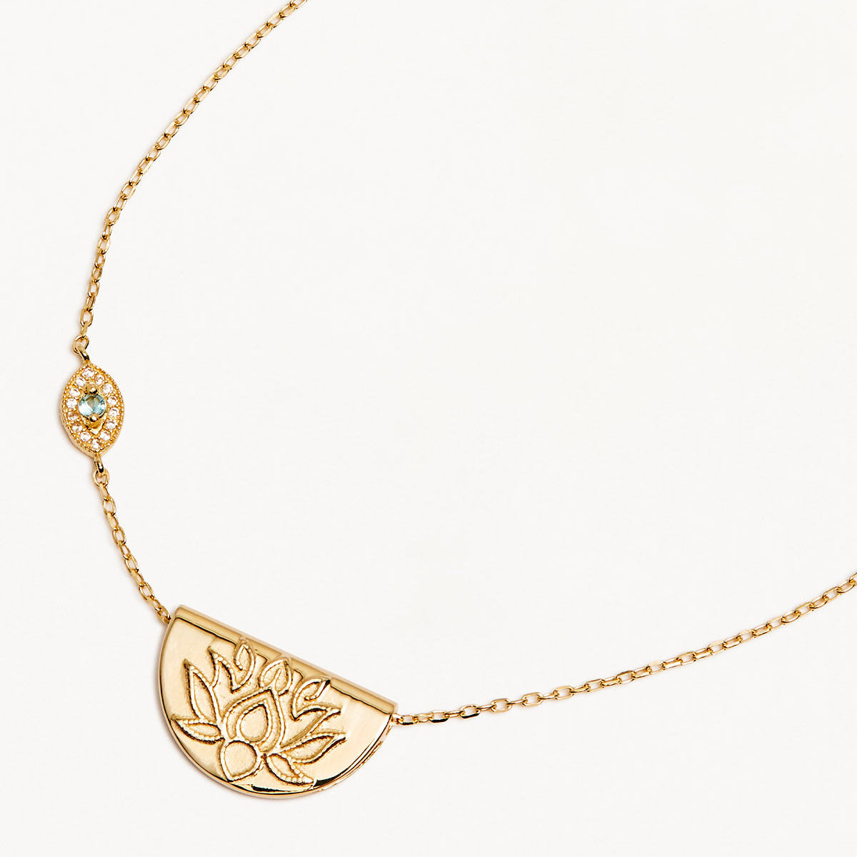 By Charlotte Eye of Peace Lotus Necklace, Gold
