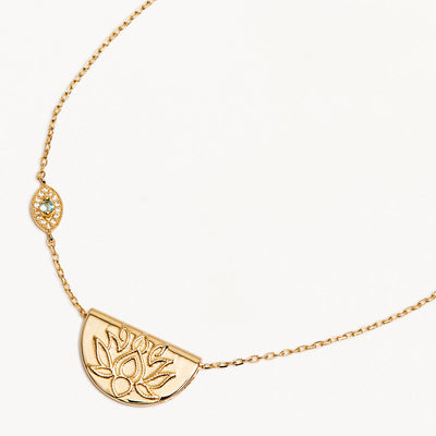 By Charlotte Eye of Peace Lotus Necklace, Gold