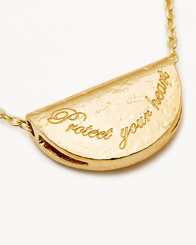 By Charlotte Lotus Birthstone Necklace (August - Peridot), Gold