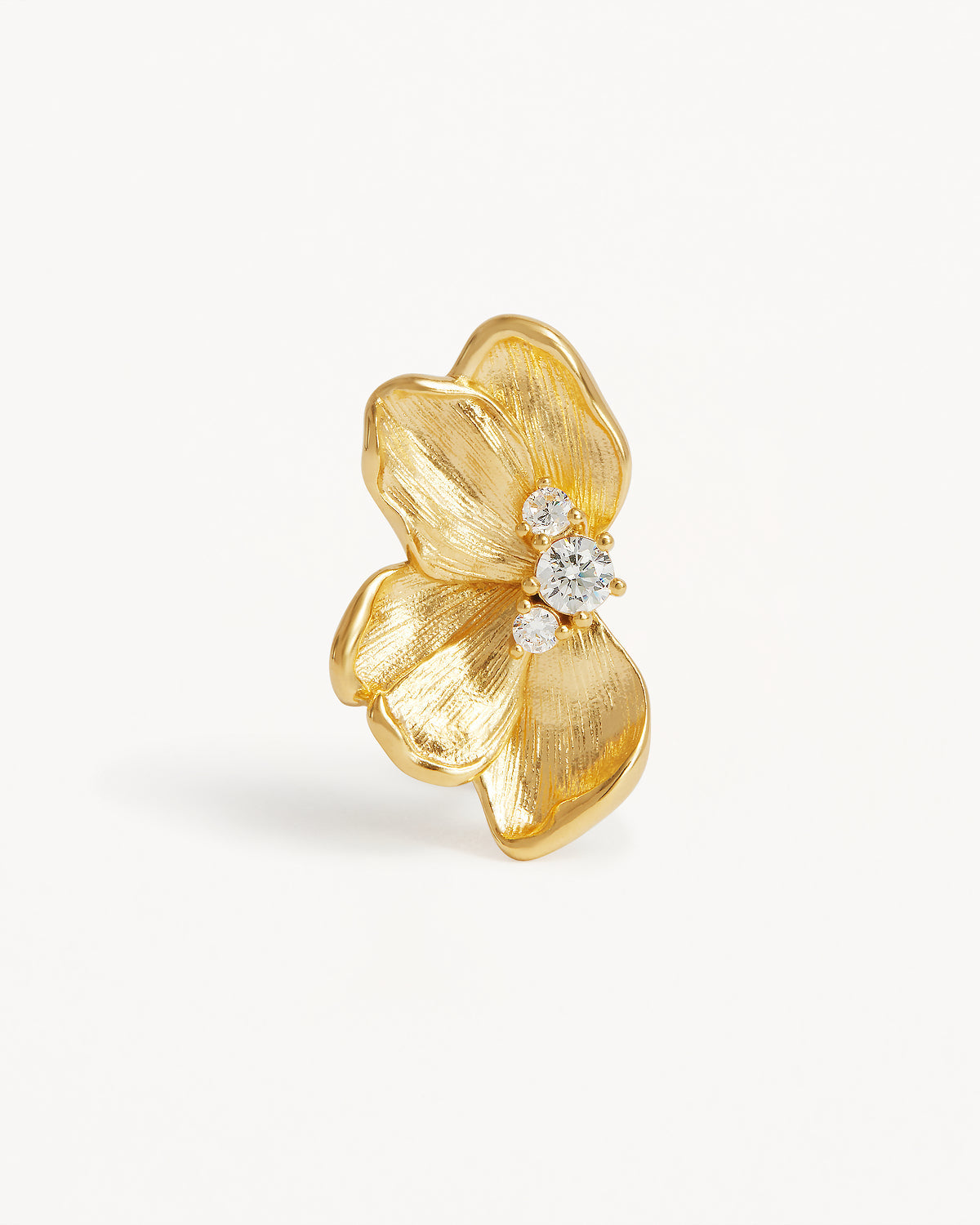 By Charlotte Serene Lotus Statement Earrings, Gold