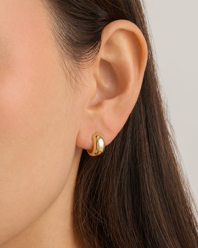 By Charlotte Bold Huggie Hoop Earrings, Gold or Silver