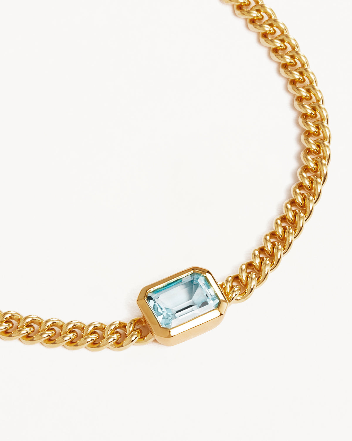 By Charlotte Calm Your Soul Topaz Curb Bracelet, Gold